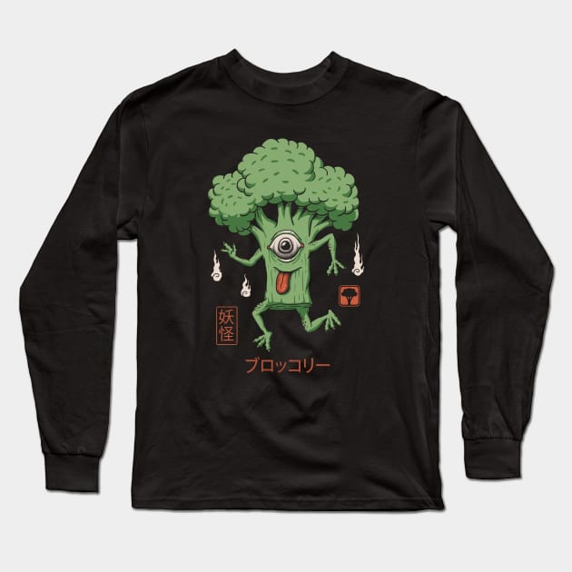 Yokai Broccoli Long Sleeve T-Shirt by Vincent Trinidad Art